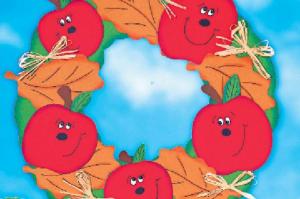 الأبجدية المشتغلة بالإ برة: كيفية جعل اكليلا من التفاح بأيديهم