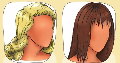 تسريحات الشعر الكلاسيكية لأصحاب طويلة (L) والقصيرة (يمين) والعنق رقيقة